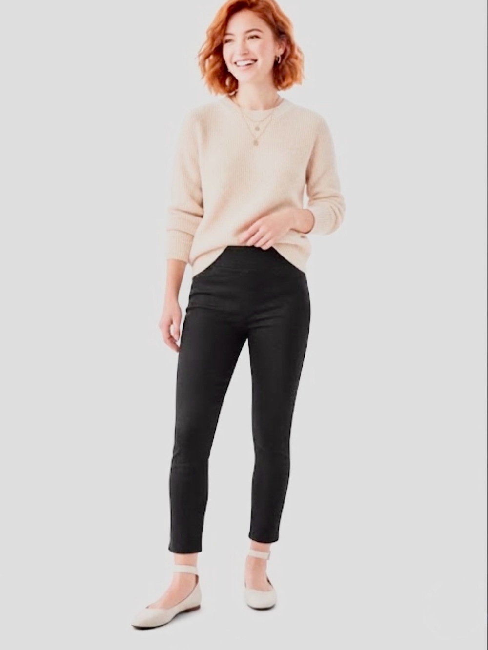 NWT Talbots Black Simply Flattering Pull On Sculpt Jeggings 4P